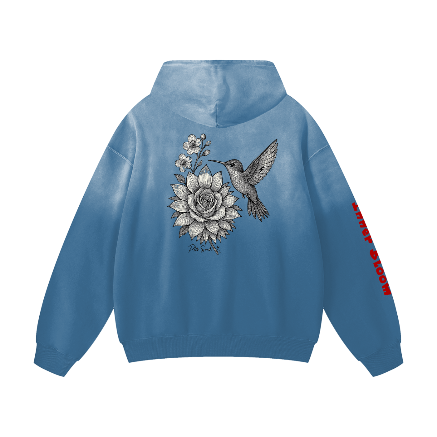 “Inner Bloom” Pks Heavyweight Sunfade Oversized Hoodie