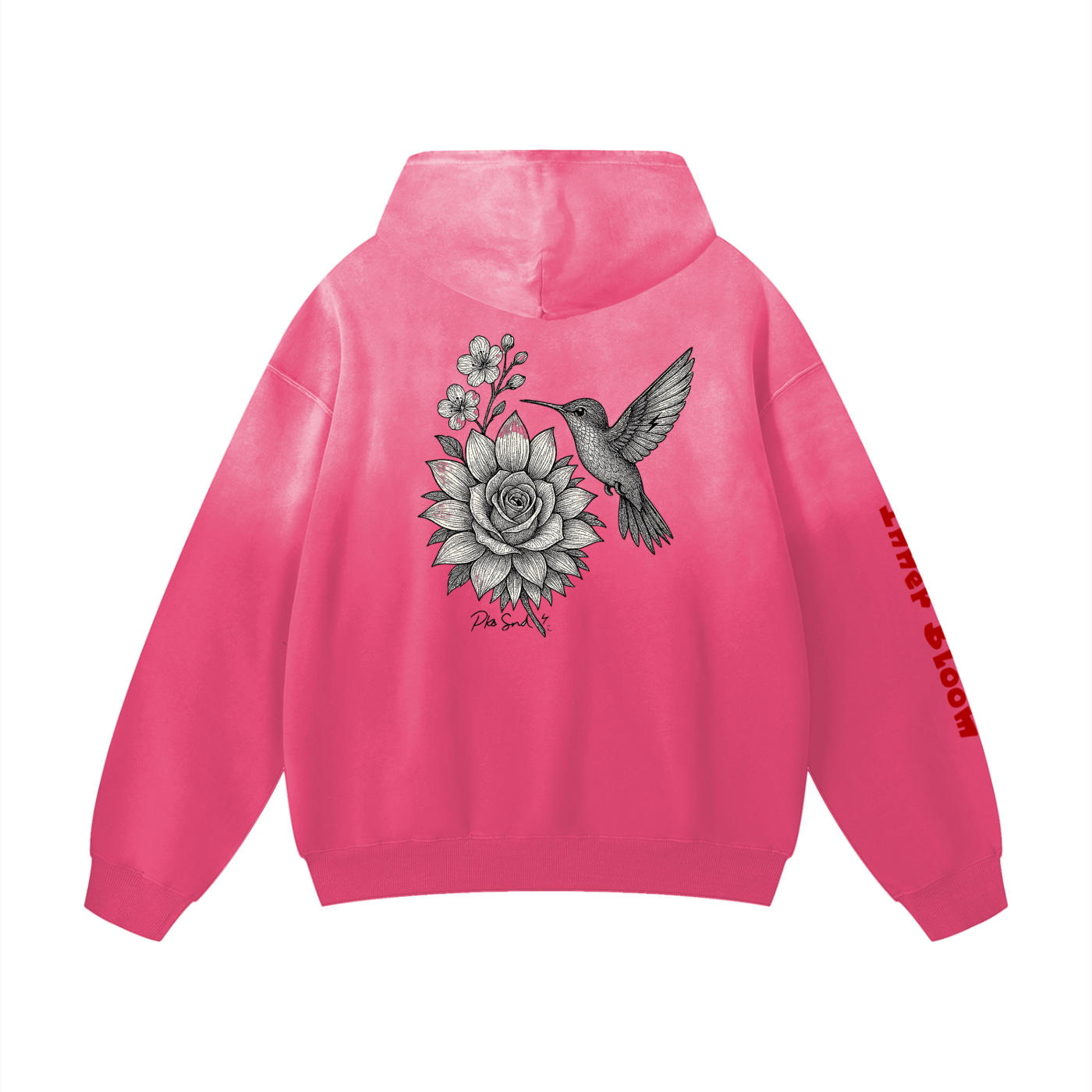 “Inner Bloom” Pks Heavyweight Sunfade Oversized Hoodie