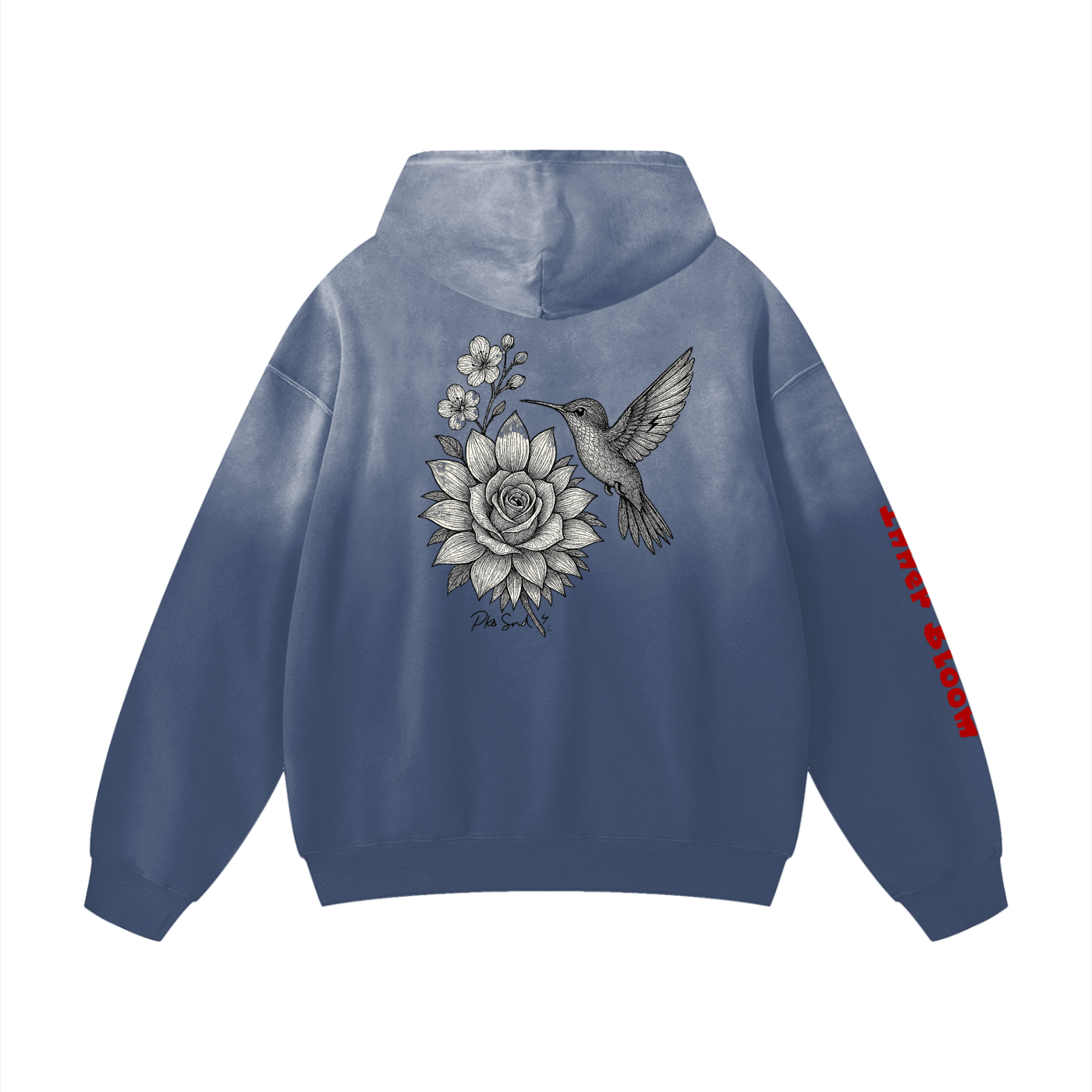 “Inner Bloom” Pks Heavyweight Sunfade Oversized Hoodie