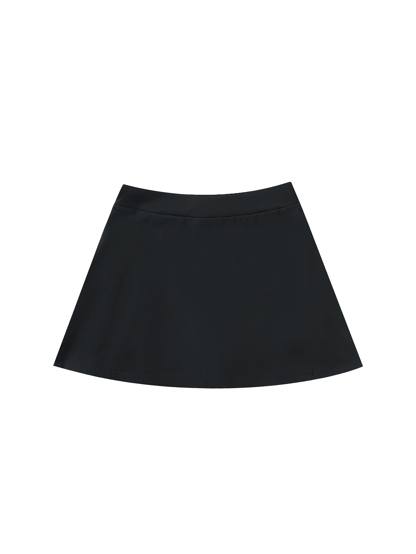 High-Waist Pocketed A-Line Skirt